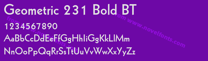 Geometric 231 Bold BTPreview