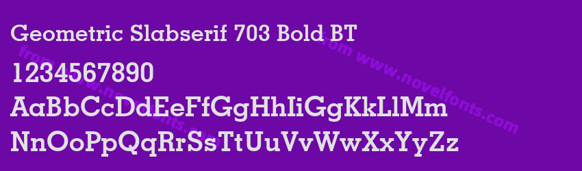 Geometric Slabserif 703 Bold BTPreview