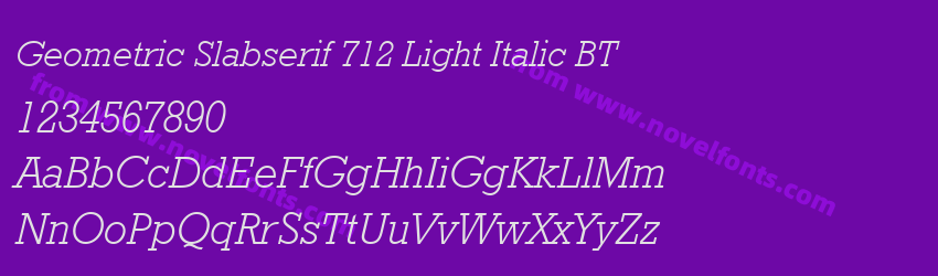 Geometric Slabserif 712 Light Italic BTPreview