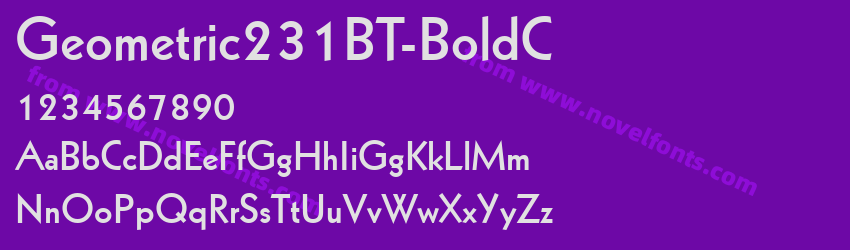 Geometric231BT BoldCPreview