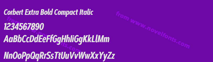 Corbert Extra Bold Compact ItalicPreview Corbert Extra Bold Compact ItalicPreview