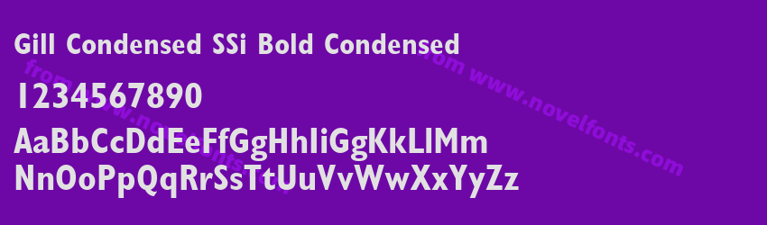 Gill Condensed S Si Bold CondensedPreview