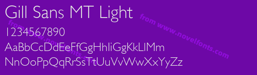 Gill Sans MT LightPreview