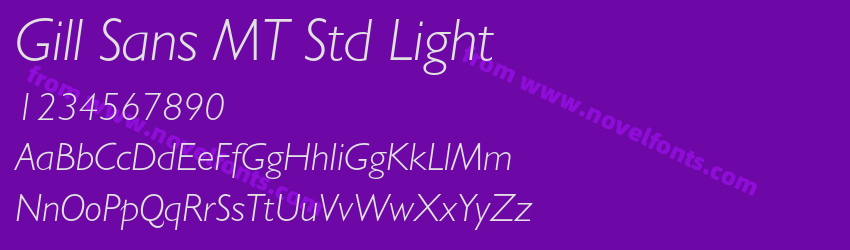 Gill Sans MT Std LightPreview