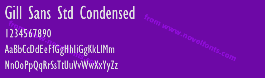 Gill Sans Std CondensedPreview