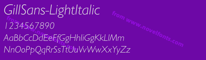 GillSans-LightItalicPreview