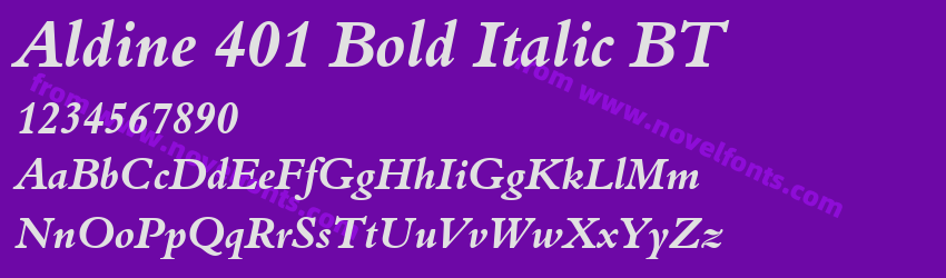 Aldine 401 Bold Italic BTPreview