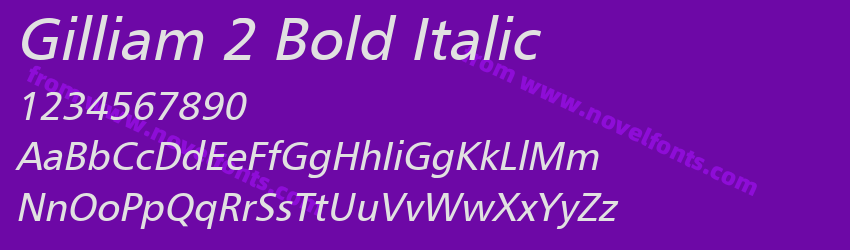 Gilliam 2 Bold ItalicPreview