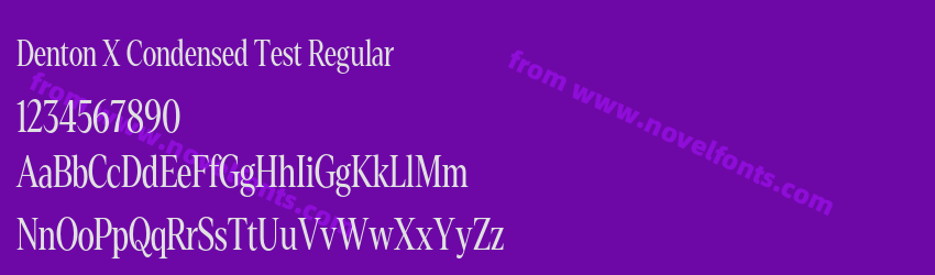 Denton X Condensed Test RegularPreview Denton X Condensed Test RegularPreview