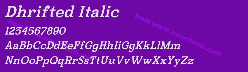 Dhrifted ItalicPreview Dhrifted ItalicPreview