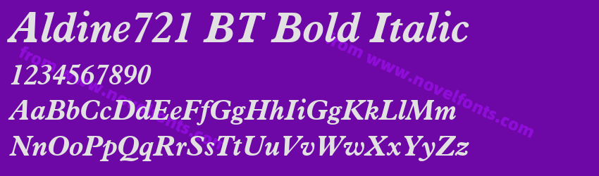 Aldine721 BT Bold ItalicPreview