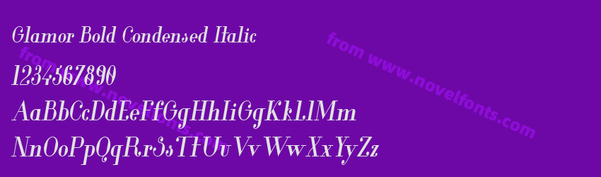 Glamor Bold Condensed ItalicPreview