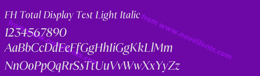 FH Total Display Test Light ItalicPreview FH Total Display Test Light ItalicPreview