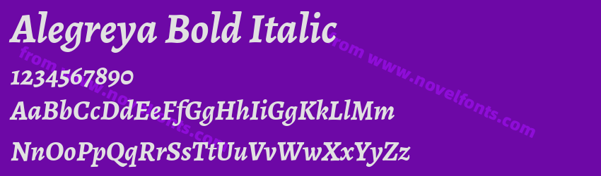 Alegreya Bold ItalicPreview