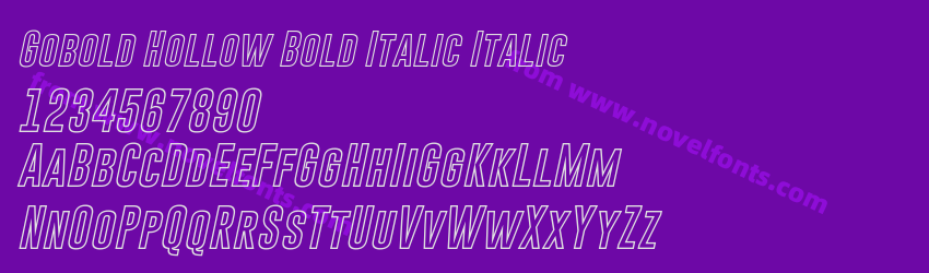 Gobold Hollow Bold Italic ItalicPreview