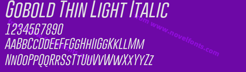 Gobold Thin Light ItalicPreview