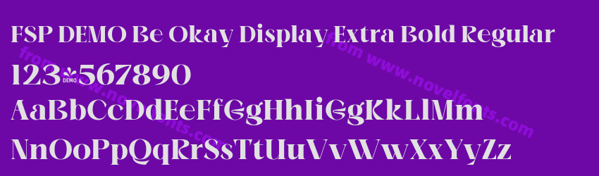 FSP DEMO Be Okay Display Extra Bold RegularPreview FSP DEMO Be Okay Display Extra Bold RegularPreview