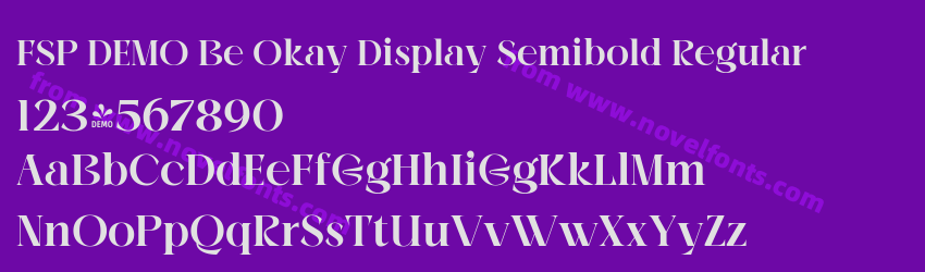 FSP DEMO Be Okay Display Semibold RegularPreview FSP DEMO Be Okay Display Semibold RegularPreview