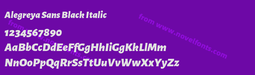 Alegreya Sans Black ItalicPreview