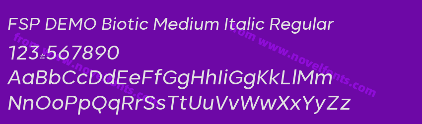FSP DEMO Biotic Medium Italic RegularPreview FSP DEMO Biotic Medium Italic RegularPreview