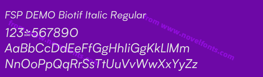 FSP DEMO Biotif Italic RegularPreview FSP DEMO Biotif Italic RegularPreview