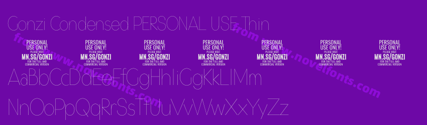 Gonzi Condensed PERSONAL USE ThinPreview