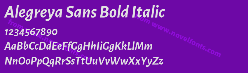 Alegreya Sans Bold ItalicPreview