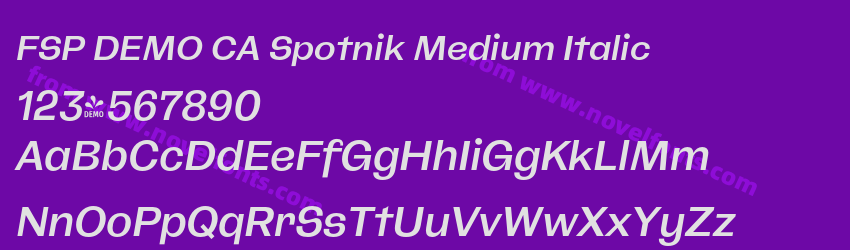 FSP DEMO CA Spotnik Medium ItalicPreview FSP DEMO CA Spotnik Medium ItalicPreview