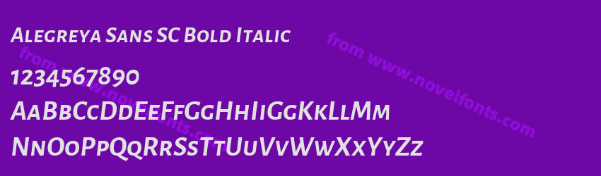 Alegreya Sans SC Bold ItalicPreview