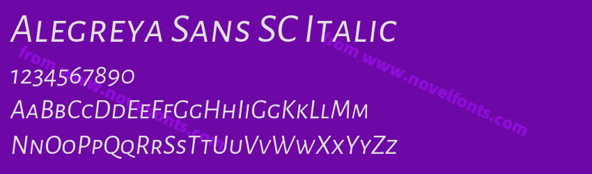 Alegreya Sans SC ItalicPreview