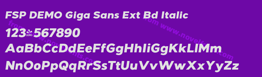 FSP DEMO Giga Sans Ext Bd ItalicPreview FSP DEMO Giga Sans Ext Bd ItalicPreview