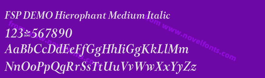 FSP DEMO Hierophant Medium ItalicPreview FSP DEMO Hierophant Medium ItalicPreview