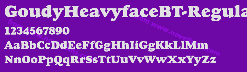 Goudy HeavyfaceBT RegularPreview