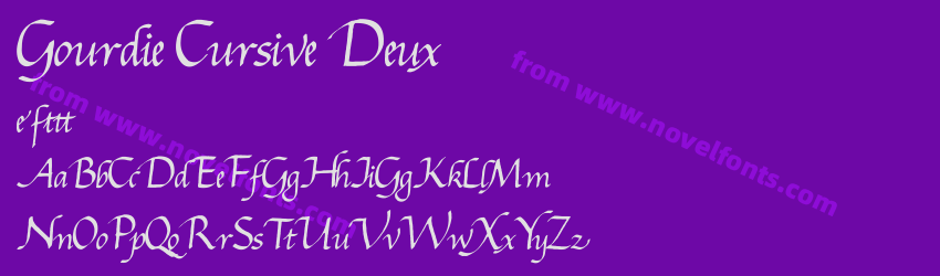 Gourdie Cursive DeuxPreview