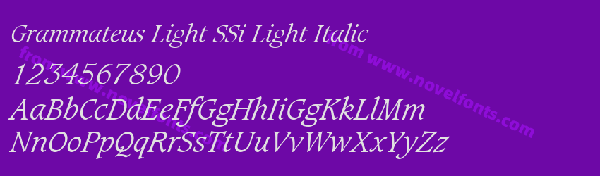 Grammateus Light SSi Light ItalicPreview