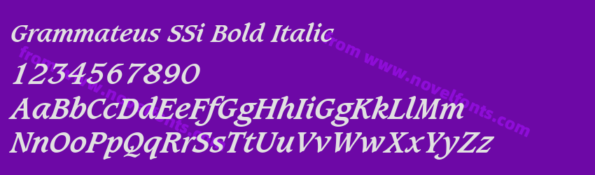 Grammateus SSi Bold ItalicPreview