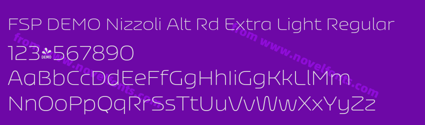 FSP DEMO Nizzoli Alt Rd Extra Light RegularPreview FSP DEMO Nizzoli Alt Rd Extra Light RegularPreview