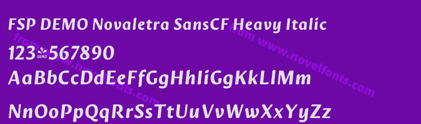 FSP DEMO Novaletra SansCF Heavy ItalicPreview FSP DEMO Novaletra SansCF Heavy ItalicPreview