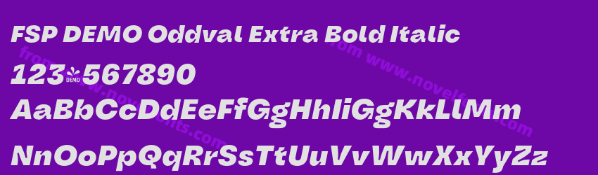 FSP DEMO Oddval Extra Bold ItalicPreview FSP DEMO Oddval Extra Bold ItalicPreview