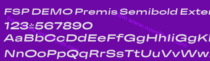FSP DEMO Premis Semibold Extended Italic RegularPreview FSP DEMO Premis Semibold Extended Italic RegularPreview