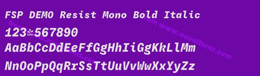 FSP DEMO Resist Mono Bold ItalicPreview FSP DEMO Resist Mono Bold ItalicPreview
