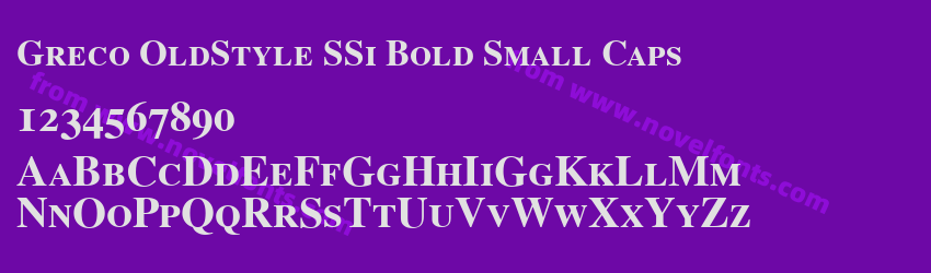 Greco OldStyle SSi Bold Small CapsPreview