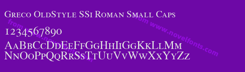 Greco OldStyle SSi Roman Small CapsPreview