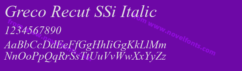 Greco Recut SSi ItalicPreview