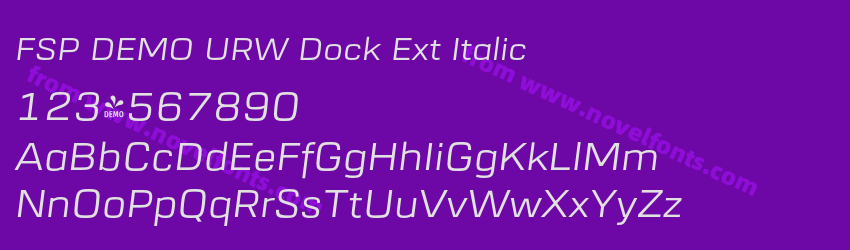 FSP DEMO URW Dock Ext ItalicPreview FSP DEMO URW Dock Ext ItalicPreview