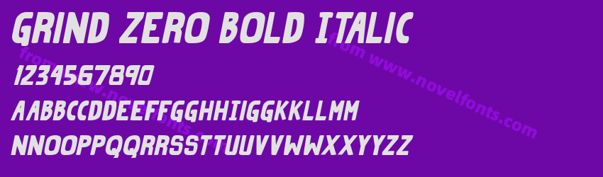 Grind Zero Bold ItalicPreview