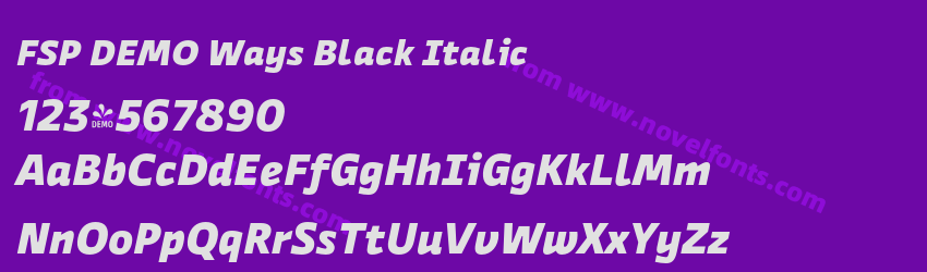 FSP DEMO Ways Black ItalicPreview FSP DEMO Ways Black ItalicPreview