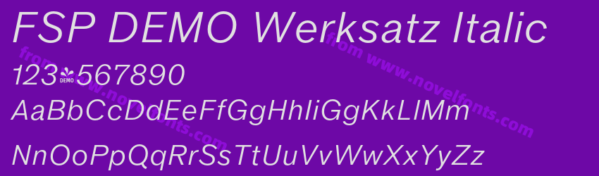 FSP DEMO Werksatz ItalicPreview FSP DEMO Werksatz ItalicPreview