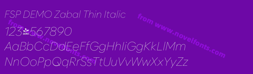 FSP DEMO Zabal Thin ItalicPreview FSP DEMO Zabal Thin ItalicPreview