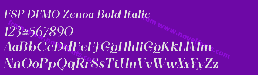 FSP DEMO Zenoa Bold ItalicPreview FSP DEMO Zenoa Bold ItalicPreview